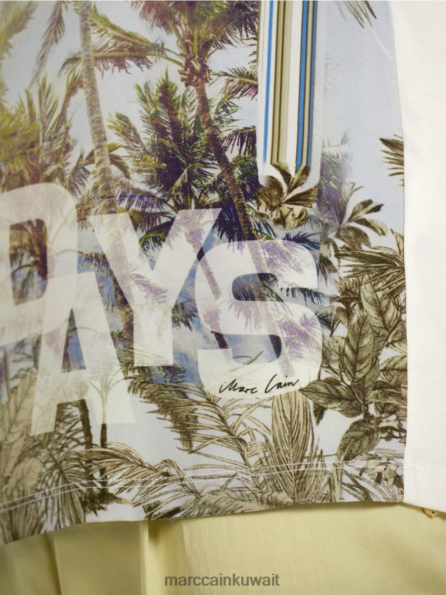 Marc Cain تي شيرت أنيق بمزيج من المواد LVN0D61418 ملابس أزور