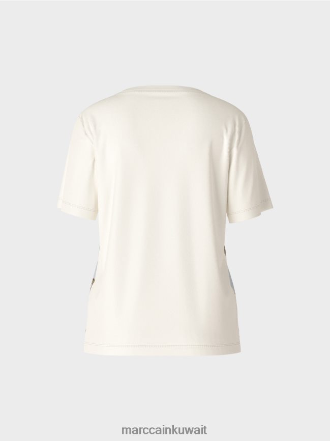 Marc Cain تي شيرت أنيق بمزيج من المواد LVN0D61418 ملابس أزور