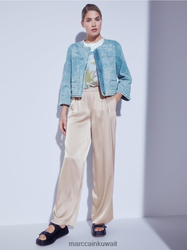 Marc Cain تي شيرت أنيق بمزيج من المواد LVN0D61418 ملابس أزور