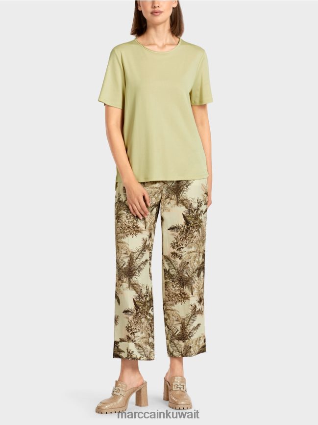 Marc Cain الجزء العلوي من القطن المطاطي LVN0D61420 ملابس نفس ناعم