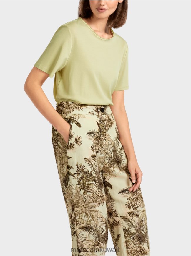 Marc Cain الجزء العلوي من القطن المطاطي LVN0D61420 ملابس نفس ناعم