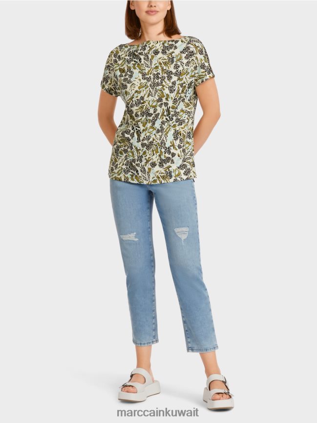 Marc Cain تيشيرت بأكمام كيمونو قصيرة LVN0D61424 ملابس كوة ناعمة