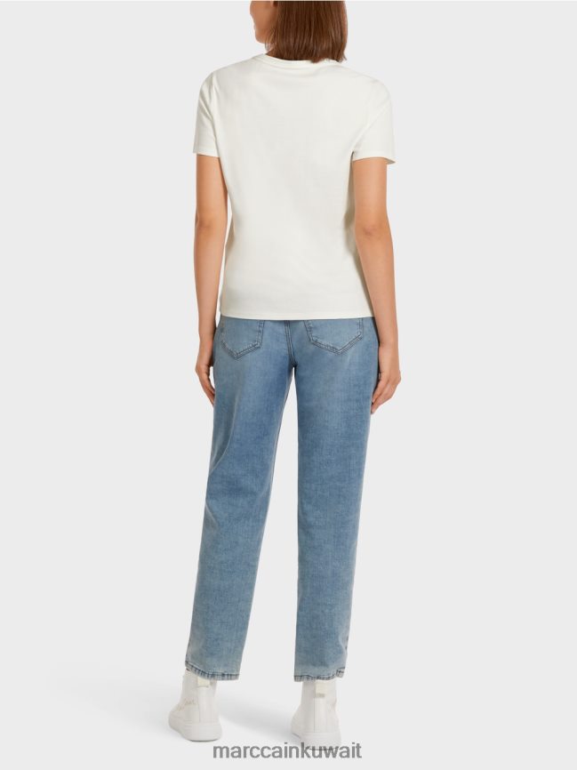 Marc Cain تيشيرت بنقشة الفهد مع تفاصيل حجر الراين LVN0D61448 ملابس طحلب أخضر