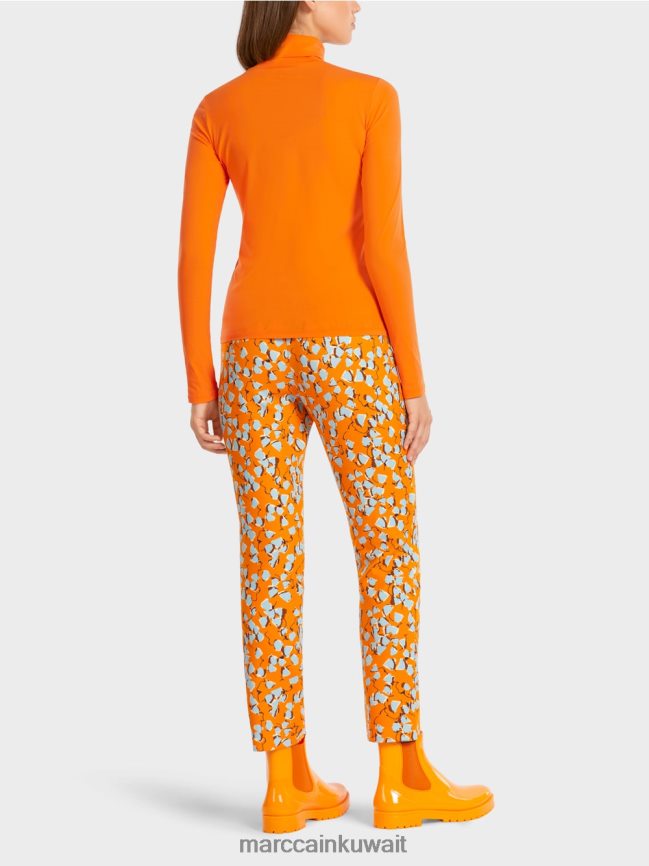 Marc Cain أعلى عادي بأكمام طويلة LVN0D61456 ملابس برتقالي واضح