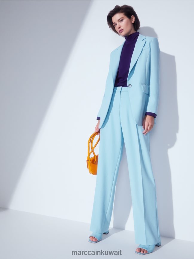 Marc Cain تي شيرت بأكمام بأساور LVN0D61458 ملابس ملكي الأرجواني