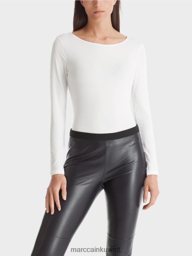 Marc Cain قميص رقيق بأكمام طويلة LVN0D61473 ملابس أبيض