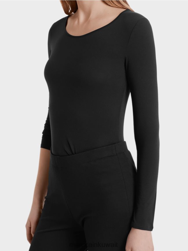 Marc Cain قميص رقيق بأكمام طويلة LVN0D61475 ملابس أسود