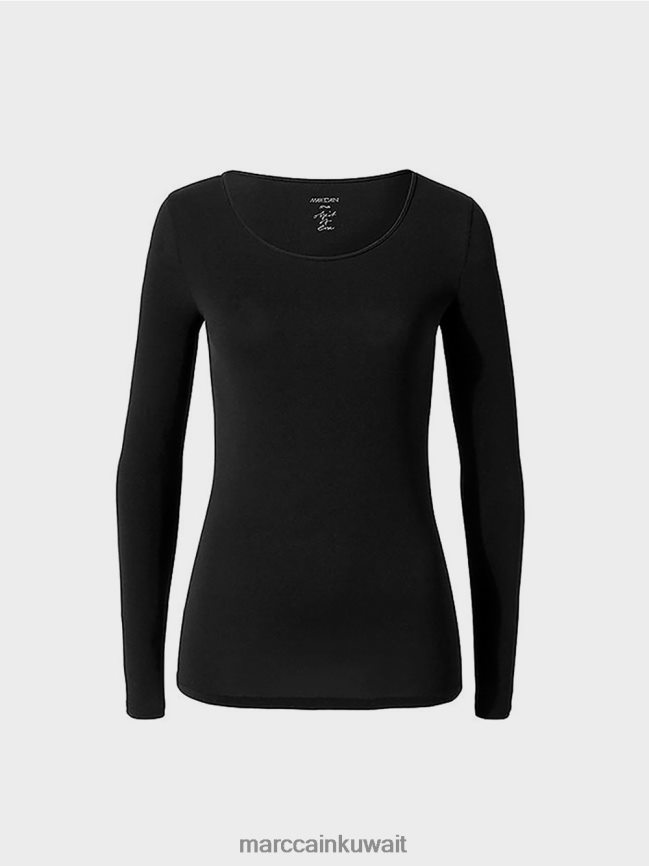 Marc Cain قميص رقيق بأكمام طويلة LVN0D61475 ملابس أسود