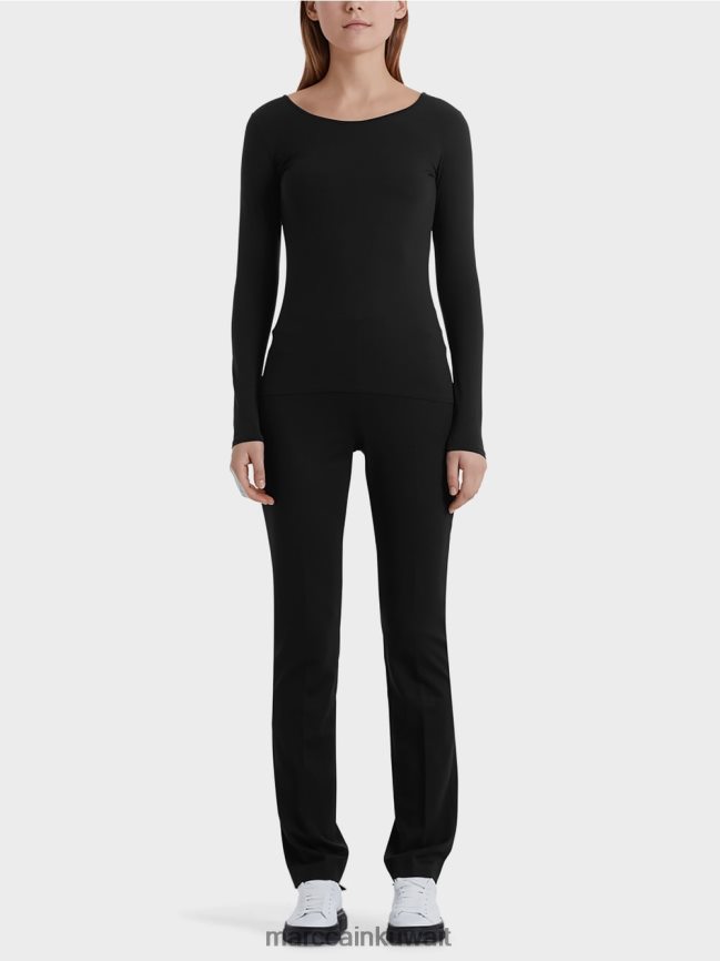 Marc Cain قميص رقيق بأكمام طويلة LVN0D61475 ملابس أسود