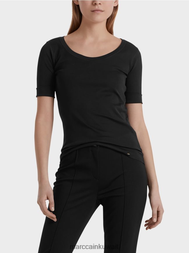 Marc Cain قميص أساسي عالي الجودة LVN0D61479 ملابس أسود