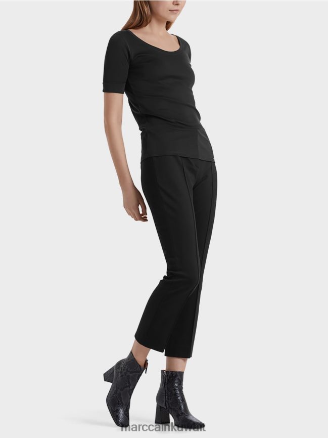 Marc Cain قميص أساسي عالي الجودة LVN0D61479 ملابس أسود
