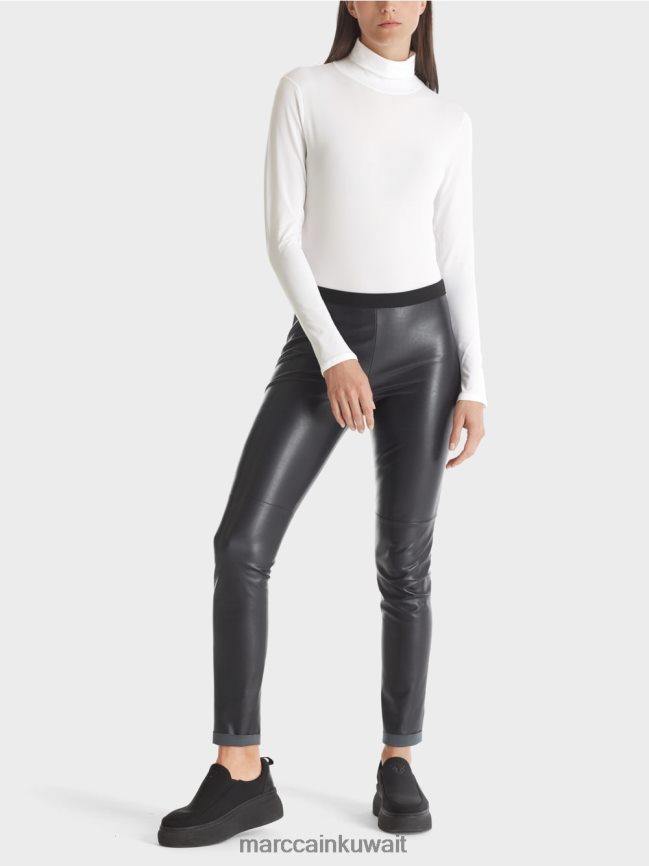 Marc Cain بلوفر ذو ياقة ملفوفة رقيقة LVN0D61484 ملابس أبيض