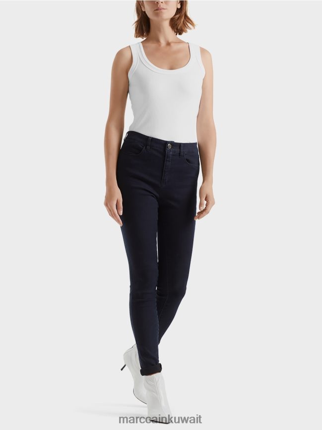 Marc Cain أعلى الخزان مضلع غرامة LVN0D61485 ملابس أبيض