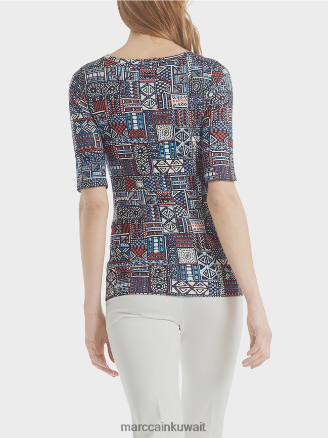 Marc Cain قميص بطبعة عرقية LVN0D61489 ملابس ريفييرا