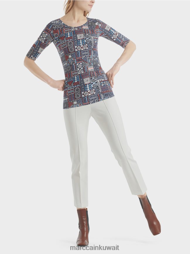 Marc Cain قميص بطبعة عرقية LVN0D61489 ملابس ريفييرا