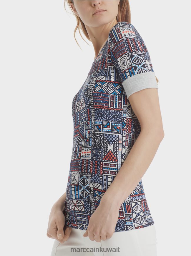 Marc Cain قميص بطبعة عرقية LVN0D61489 ملابس ريفييرا