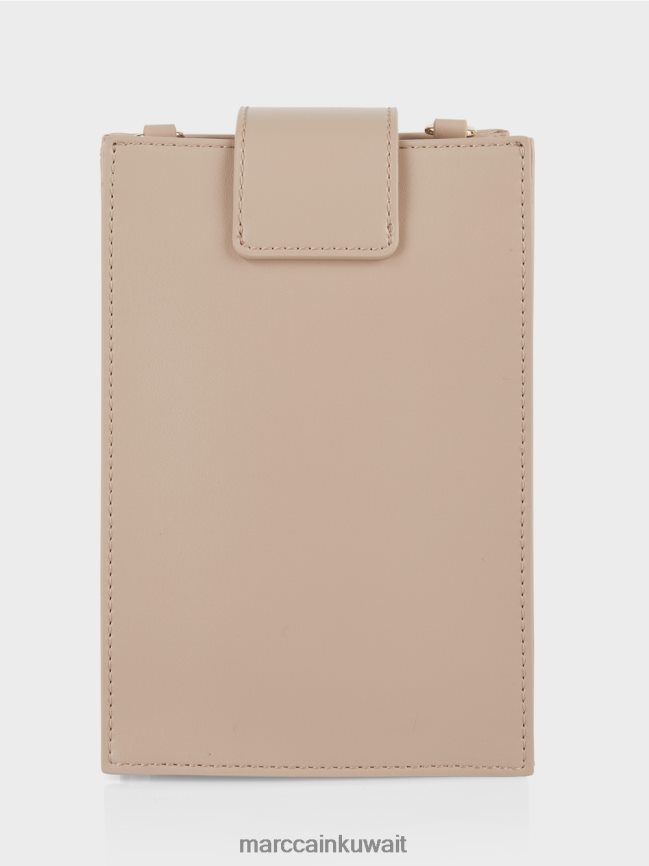 Marc Cain حقيبة كروس على شكل طولي LVN0D61493 ملحق الرمال المبيضة