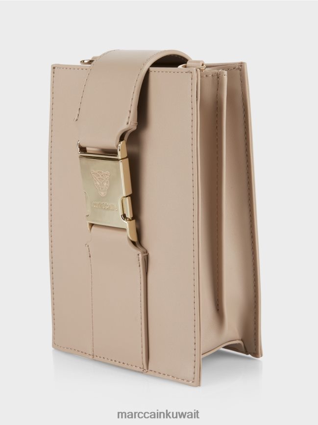 Marc Cain حقيبة كروس على شكل طولي LVN0D61493 ملحق الرمال المبيضة