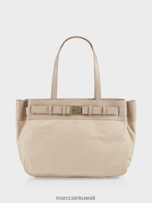 Marc Cain النايلون "إعادة التفكير معا" المتسوق LVN0D61495 ملحق الرمال المبيضة