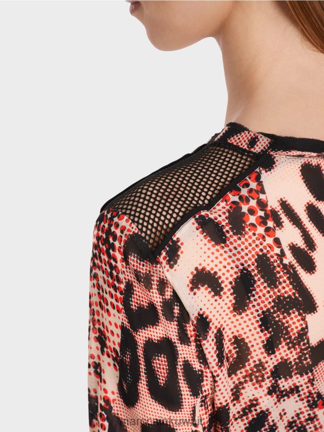 Marc Cain فستان طويل بطبعة فرو حيواني LVN0D614 ملابس كامباري