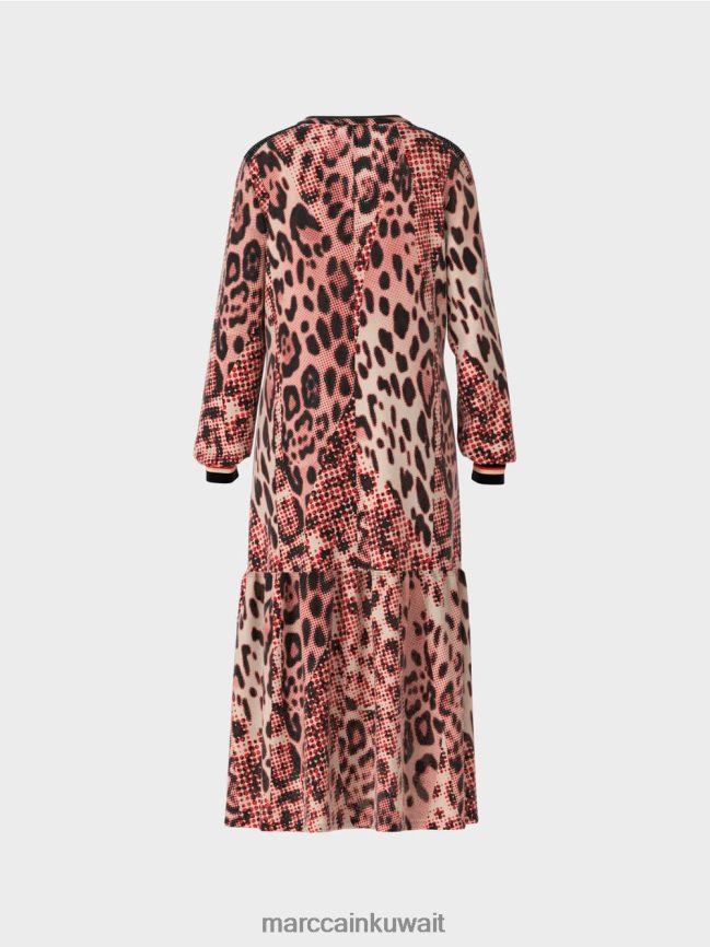 Marc Cain فستان طويل بطبعة فرو حيواني LVN0D614 ملابس كامباري
