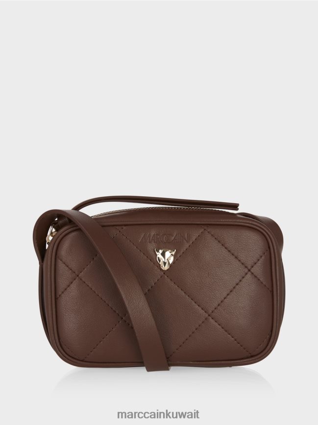 Marc Cain حقيبة كتف "إعادة التفكير معًا". LVN0D61504 ملحق خشب قاتم