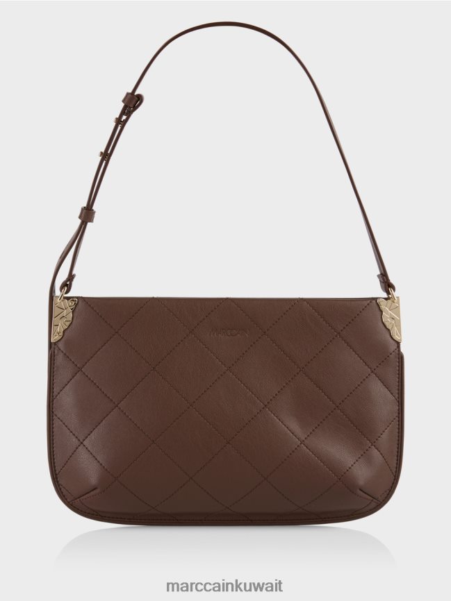 Marc Cain حقيبة كتف "إعادة التفكير معًا". LVN0D61505 ملحق خشب قاتم