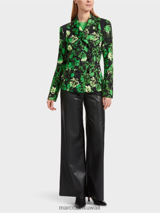 Marc Cain بليزر بتصميم زهور LVN0D6151 ملابس التفاح الأخضر الداكن