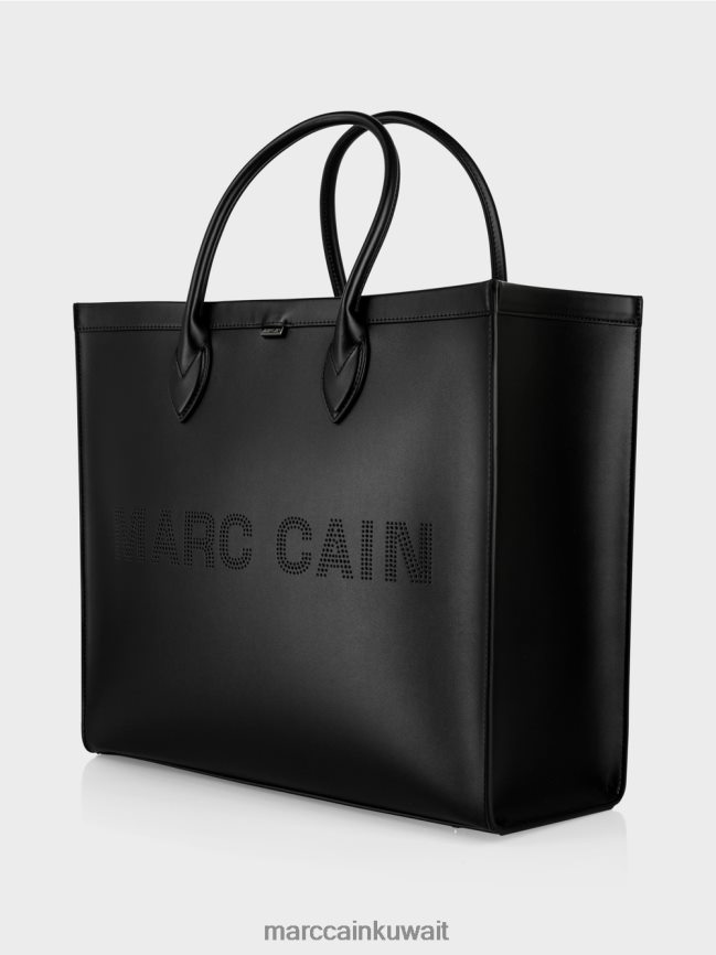 Marc Cain حقيبة للمتسوقين مع حروف الشعار LVN0D61512 ملحق أسود