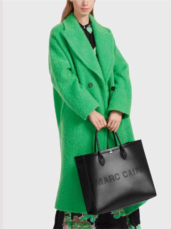 Marc Cain حقيبة للمتسوقين مع حروف الشعار LVN0D61512 ملحق أسود