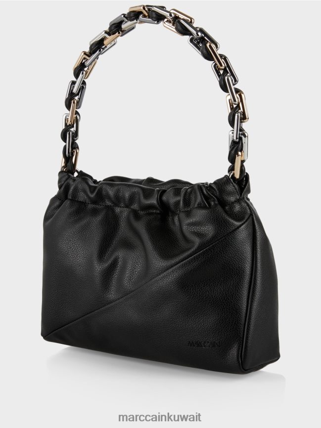 Marc Cain حقيبة كتف بمقبض مزخرف LVN0D61516 ملحق أسود