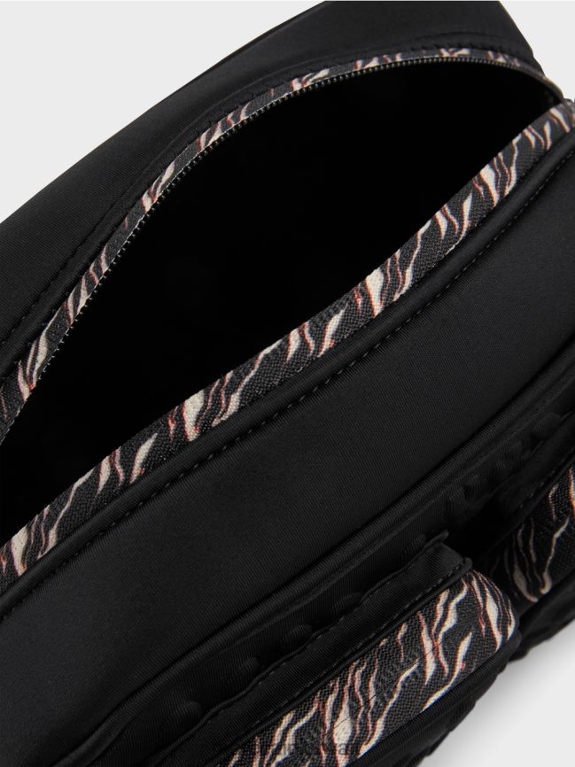 Marc Cain حقيبة كتف بتصميم منقوش LVN0D61517 ملحق أسود