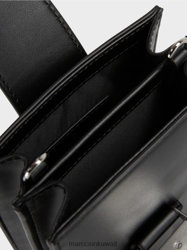 Marc Cain حقيبة كروس على شكل طولي LVN0D61521 ملحق أسود
