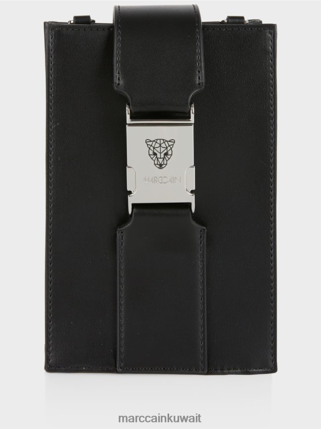 Marc Cain حقيبة كروس على شكل طولي LVN0D61521 ملحق أسود