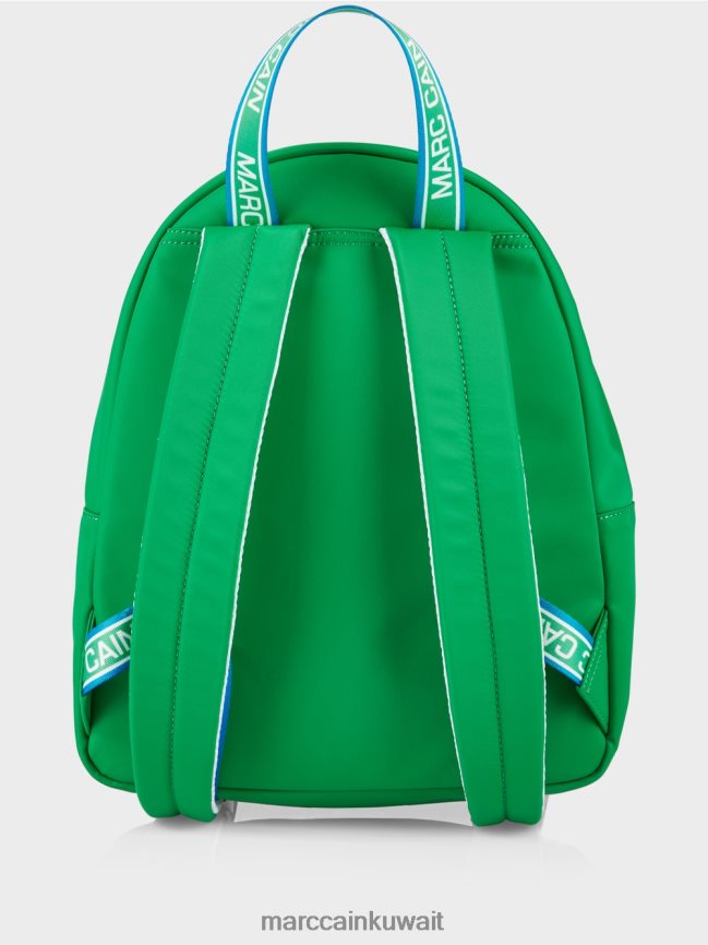 Marc Cain حقيبة ظهر مزينة برأس النمر LVN0D61530 ملحق ورقة ريحان مشرقة