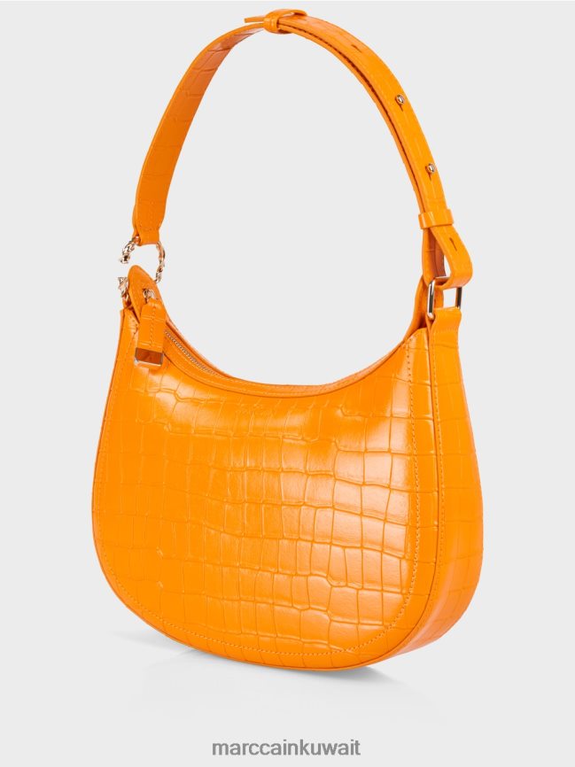 Marc Cain حقيبة تمساح صناعية بمقبض علوي LVN0D61539 ملحق برتقالي واضح