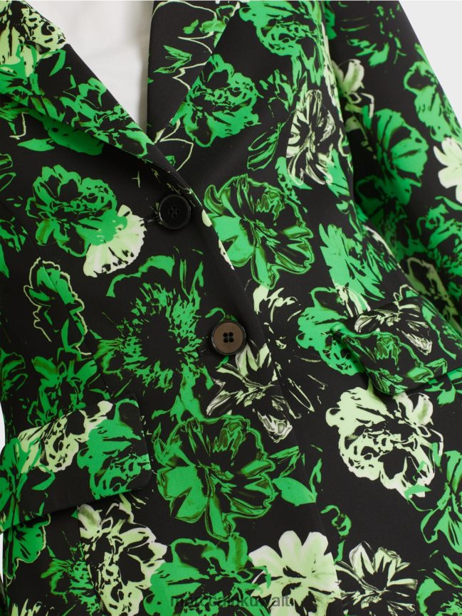 Marc Cain بليزر بطبعة زهور LVN0D6153 ملابس التفاح الأخضر الداكن