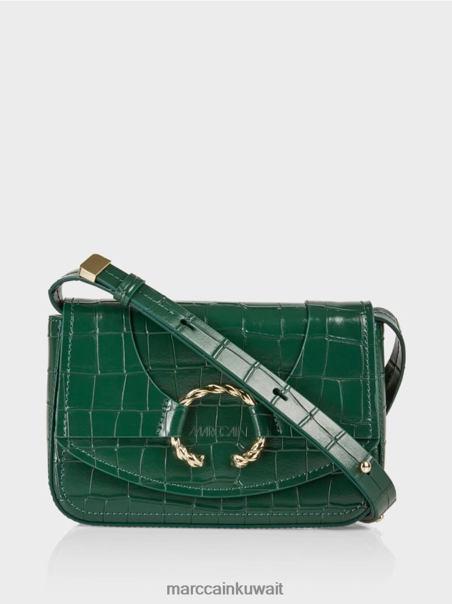 Marc Cain حقيبة كتف مع حلقة زخرفية LVN0D61540 ملحق الغابة المظلمة