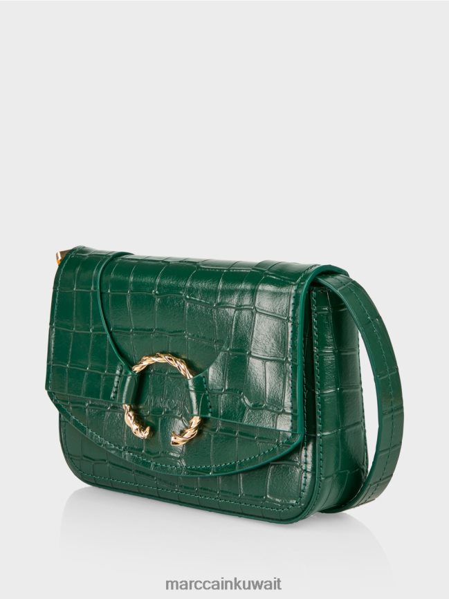 Marc Cain حقيبة كتف مع حلقة زخرفية LVN0D61540 ملحق الغابة المظلمة