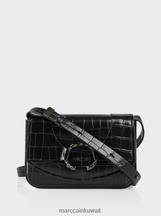 Marc Cain حقيبة كتف مع حلقة زخرفية LVN0D61542 ملحق أسود