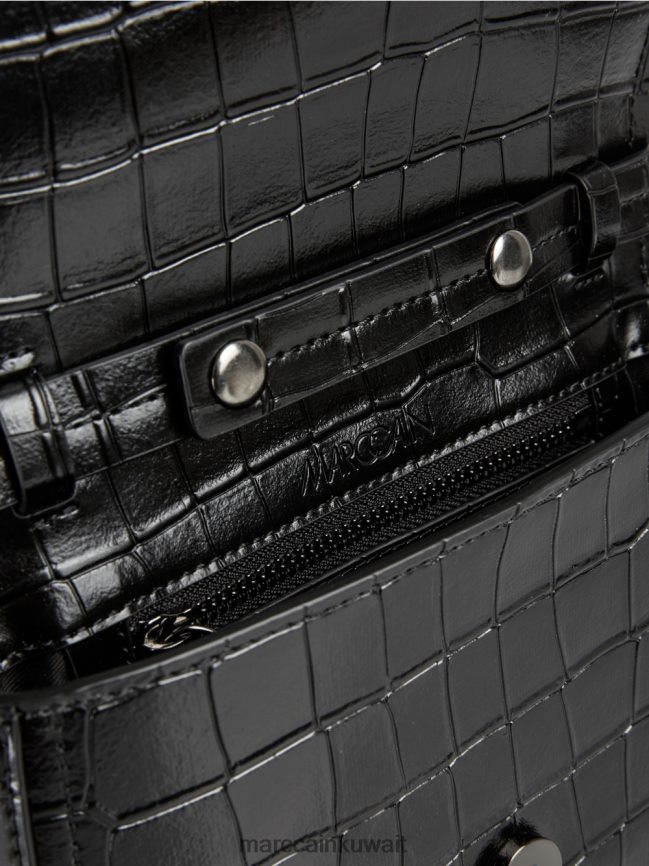 Marc Cain حقيبة كتف مع حلقة زخرفية LVN0D61542 ملحق أسود