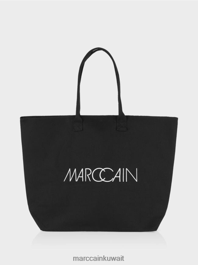 Marc Cain متسوق كبير مع طباعة الشعار LVN0D61551 ملحق أسود