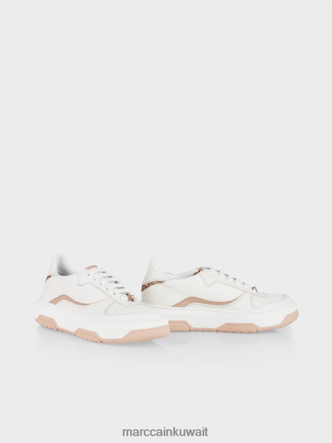 Marc Cain أحذية رياضية بتفاصيل لامعة LVN0D61555 أحذية البيج الرملي