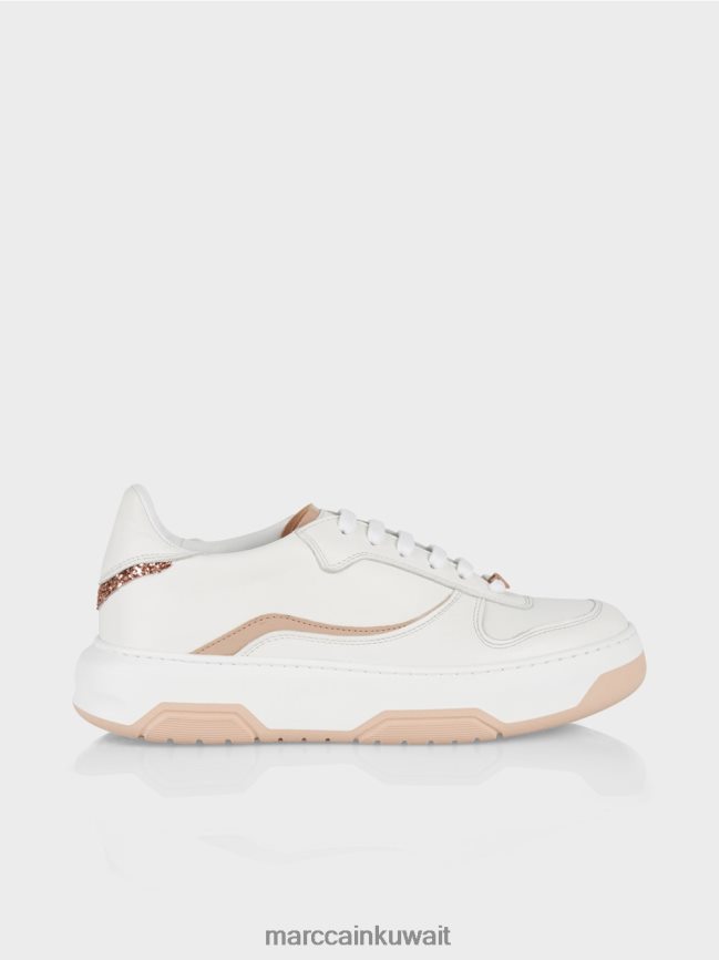 Marc Cain أحذية رياضية بتفاصيل لامعة LVN0D61555 أحذية البيج الرملي
