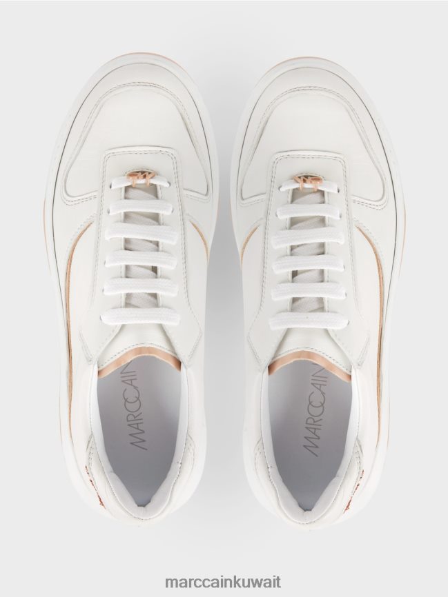 Marc Cain أحذية رياضية بتفاصيل لامعة LVN0D61555 أحذية البيج الرملي