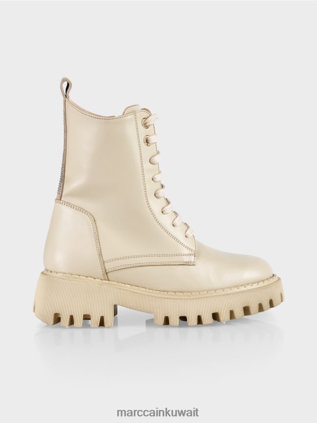 Marc Cain أحذية وعرة مع أحجار الراين LVN0D61557 أحذية كريم غامق