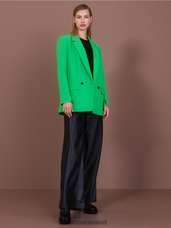 Marc Cain السترة الكلاسيكية LVN0D6155 ملابس التفاح الأخضر الداكن