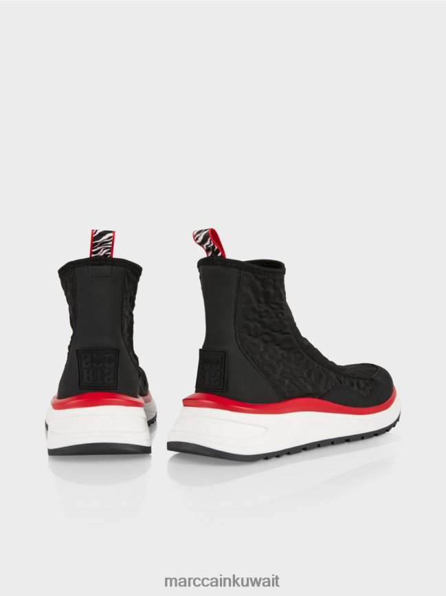 Marc Cain حذاء رياضي بتصميم ليو منقوش LVN0D61573 أحذية أسود