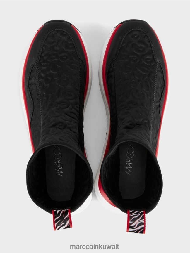 Marc Cain حذاء رياضي بتصميم ليو منقوش LVN0D61573 أحذية أسود