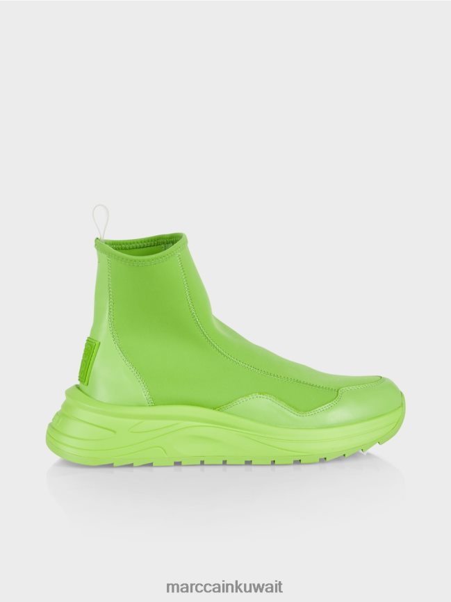 Marc Cain أحذية رياضية متوسطة القطع LVN0D61583 أحذية أخضر صادم مشرق